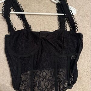 ILLA ILLA Black Lace Top